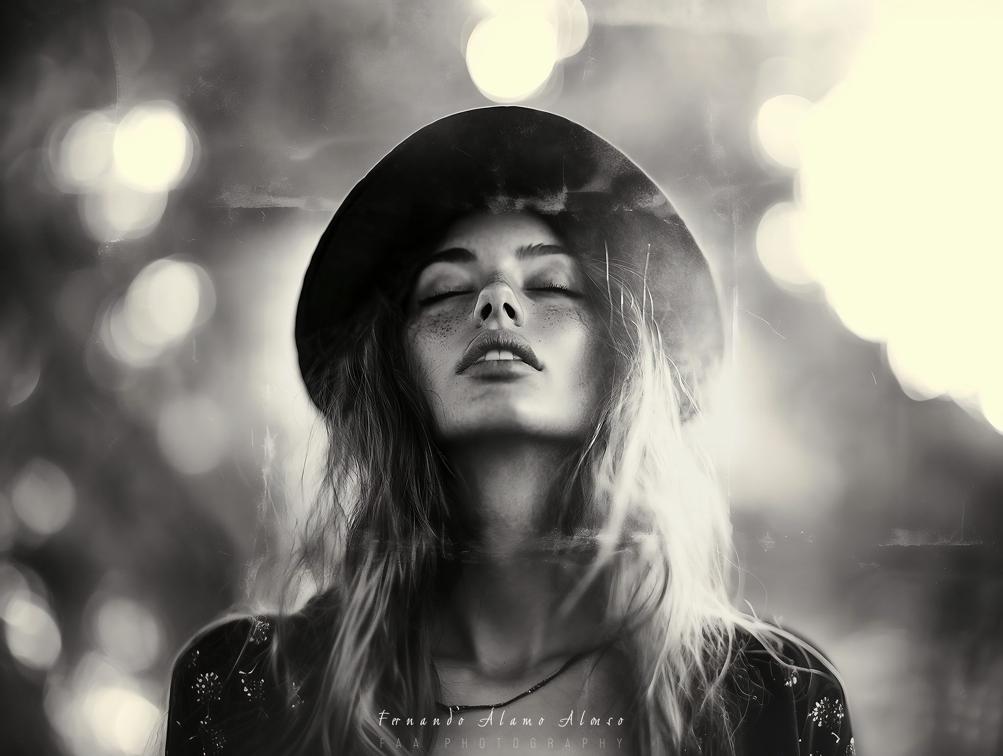 Mujer Blanco y Negro con Texturas XVI