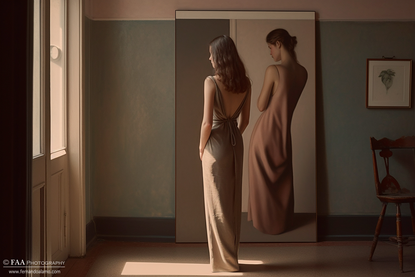 Mujer Frente a Ventana Pastel I