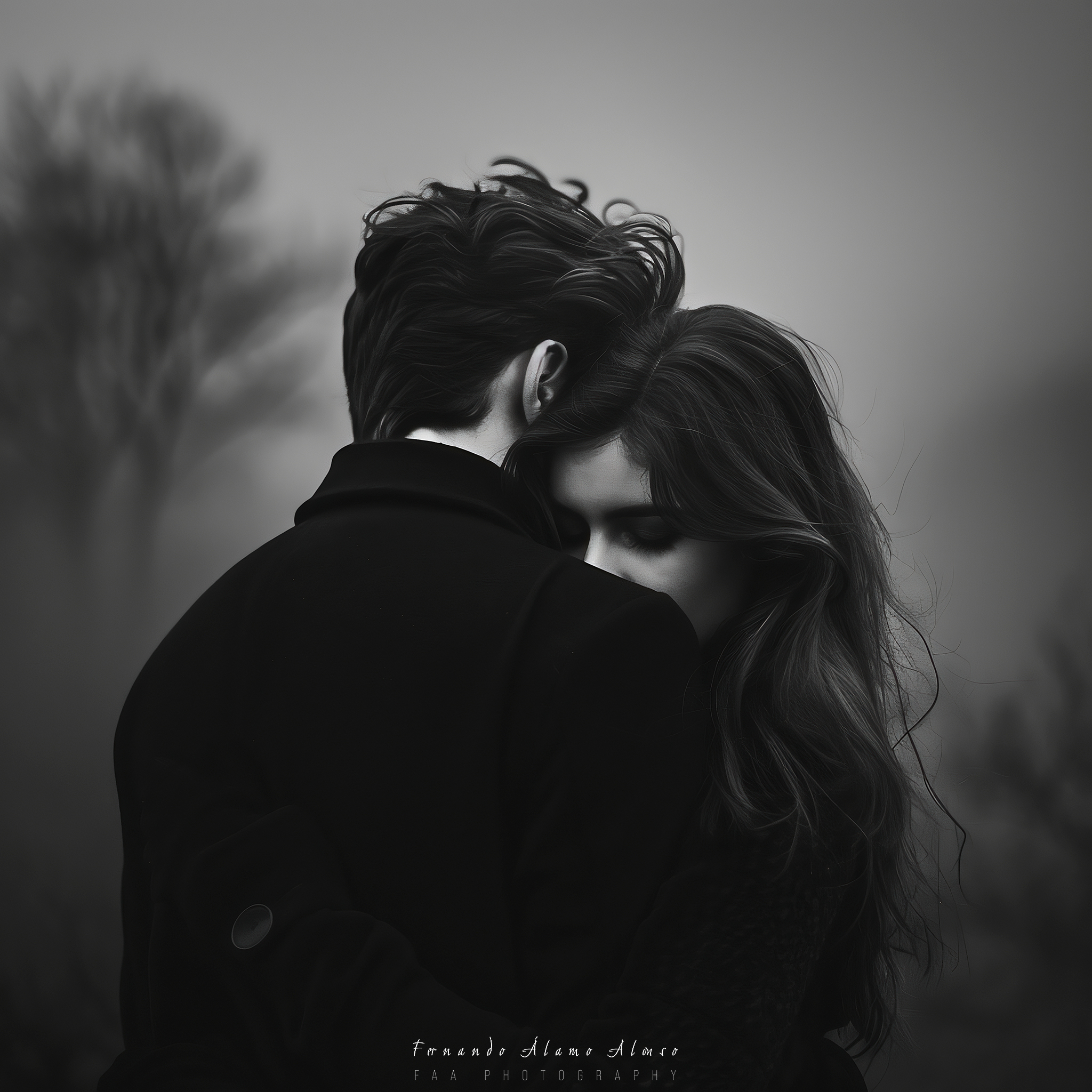 Pareja en Monocromo Abrazo VII