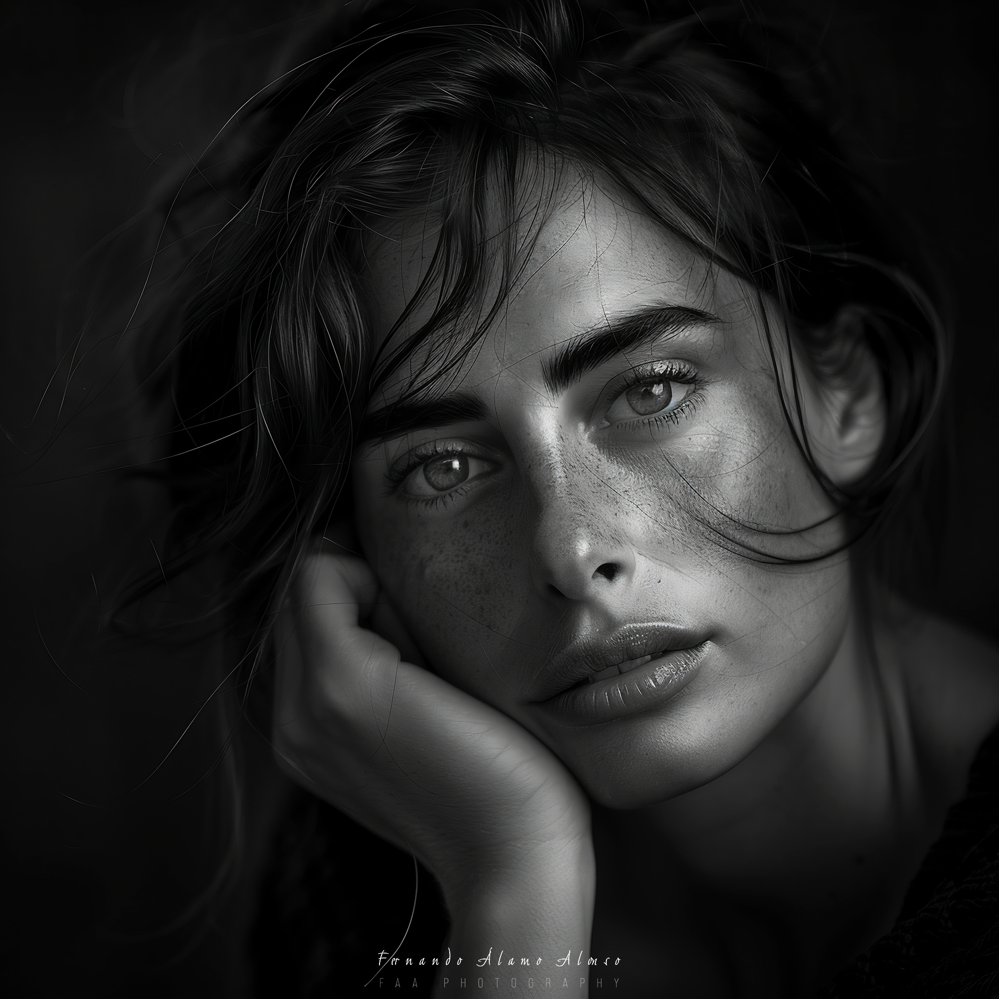 Retrato Mujer Monocromo Iioi