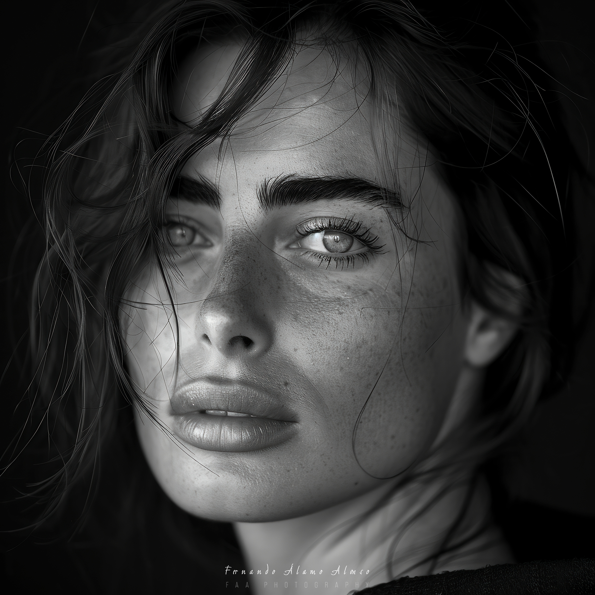 Retrato Mujer Monocromo II